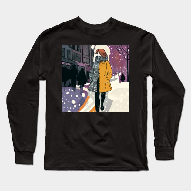 Winter Wanderer Long Sleeve T-Shirt by D3monic